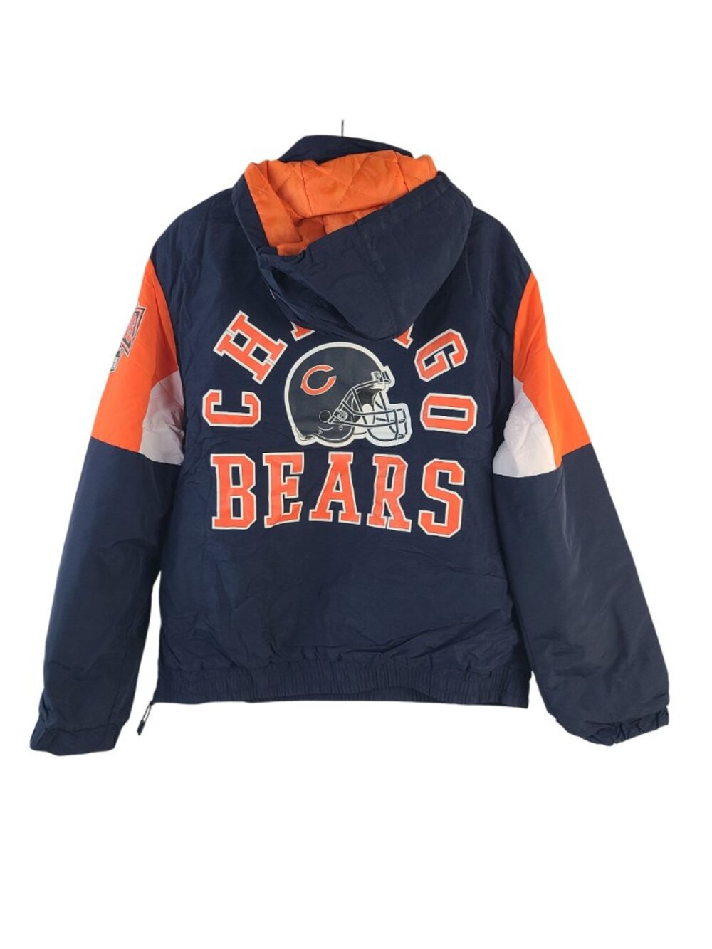 NEW Chicago Bears NFL Team Apparel Pullover Half-Zip Hooded Jacket Sz M - Picture 9 of 11